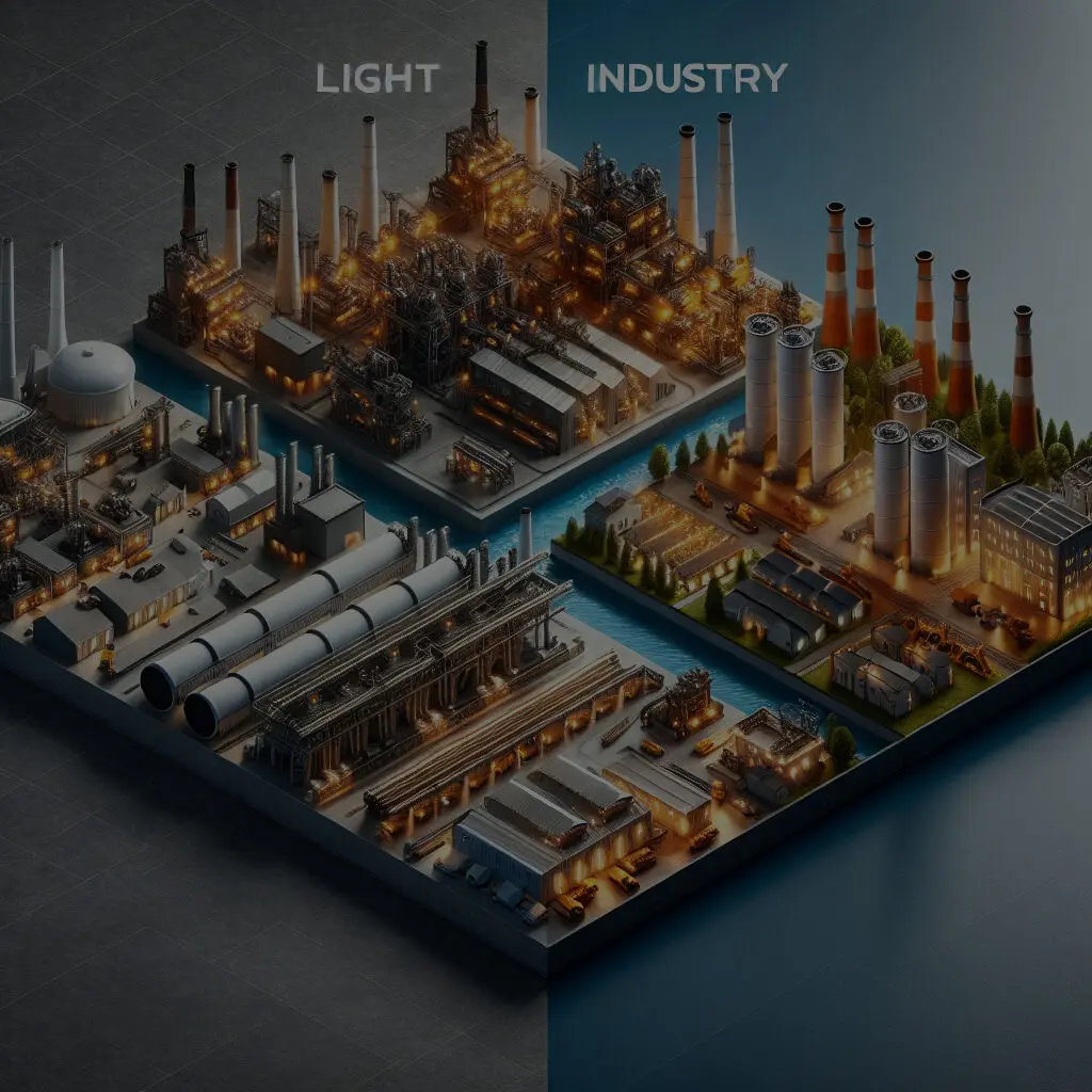Różnice między przemysłem lekkim a ciężkim