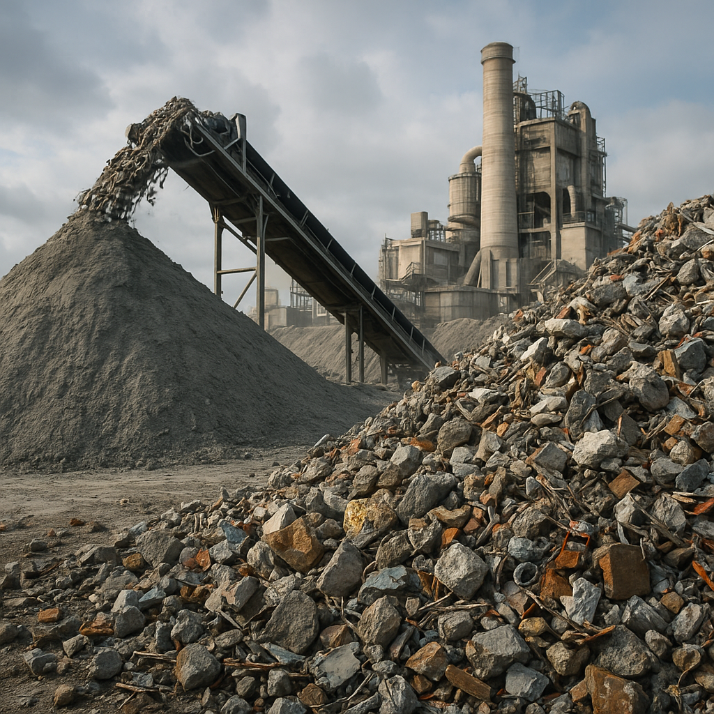 Wykorzystanie odpadów przemysłowych jako surowców do produkcji cementu