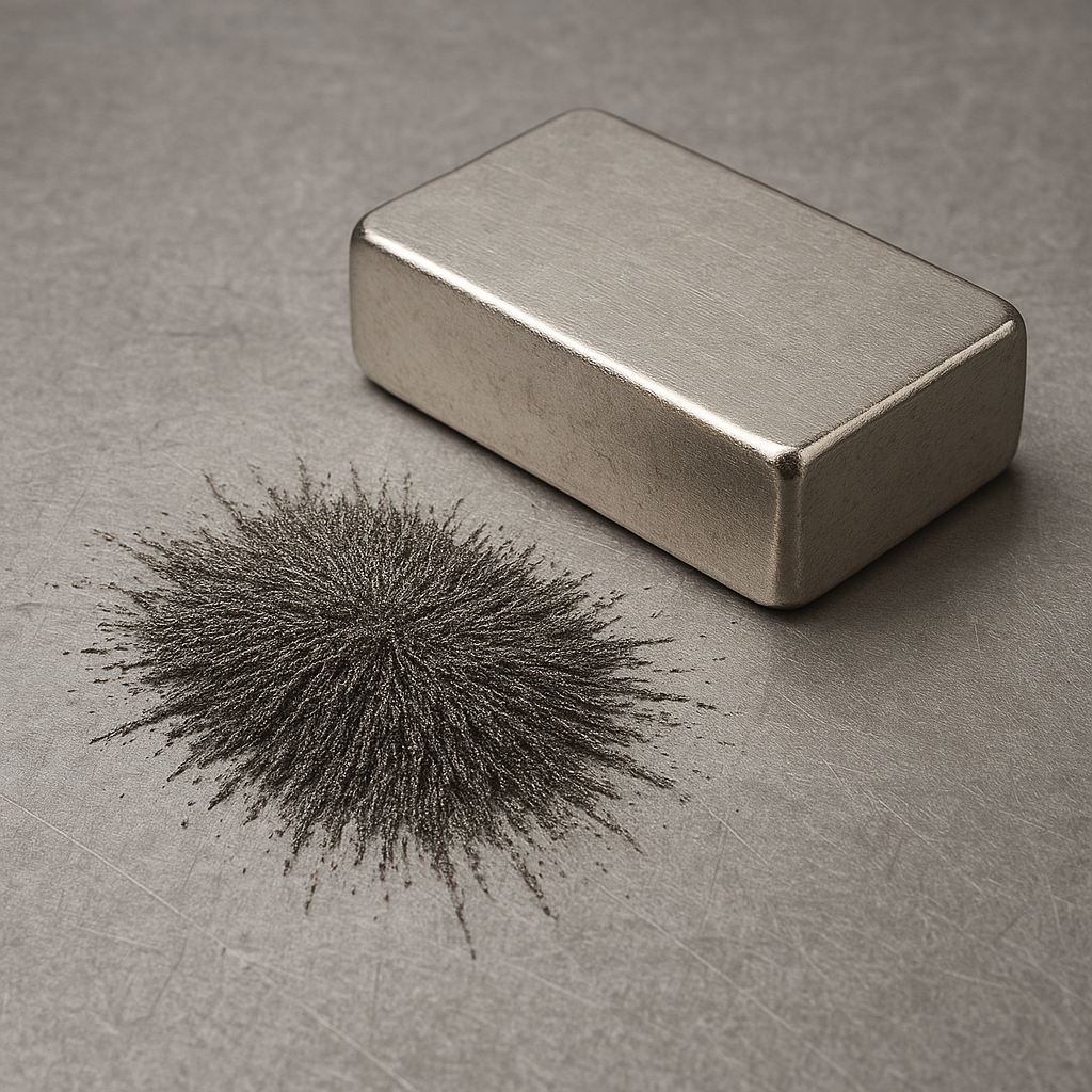 Magnes neodymowy – materiał magnetyczny – zastosowanie w przemyśle