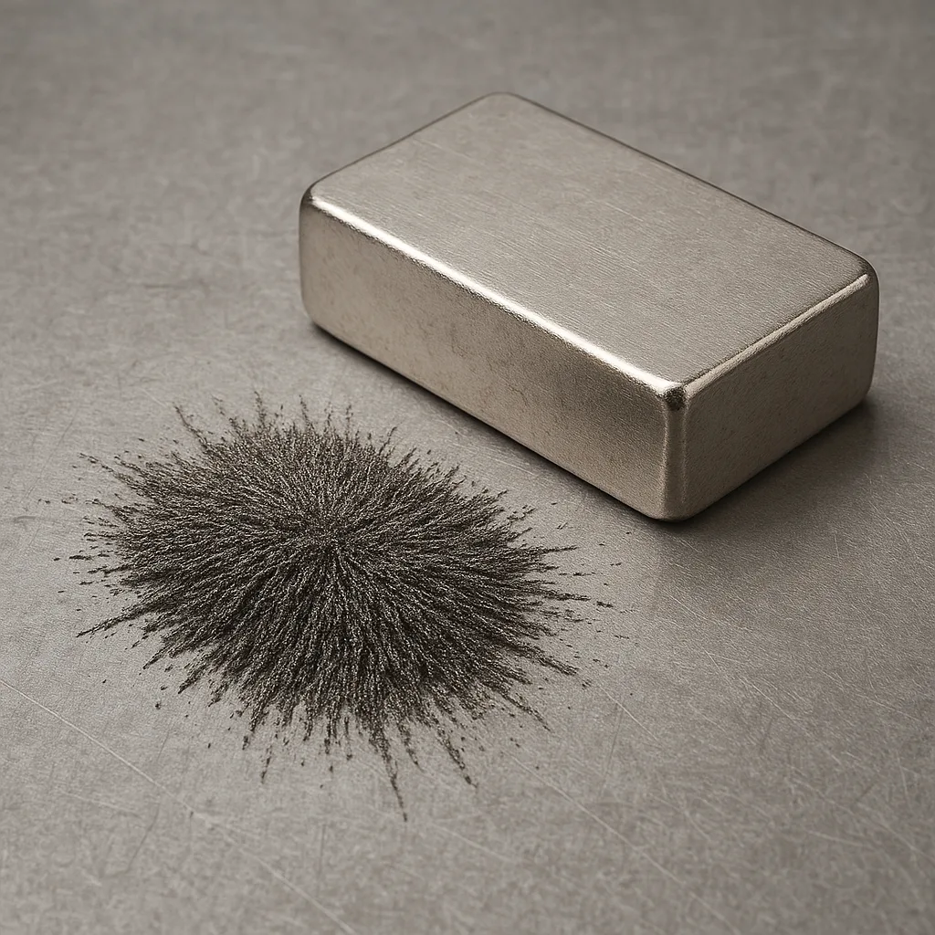 Magnes neodymowy – materiał magnetyczny – zastosowanie w przemyśle