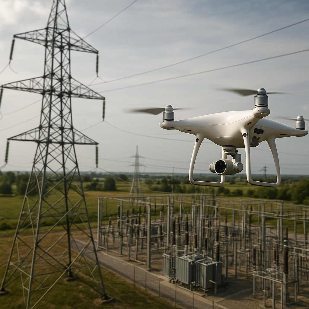 Skanowanie i monitoring infrastruktury energetycznej z użyciem dronów