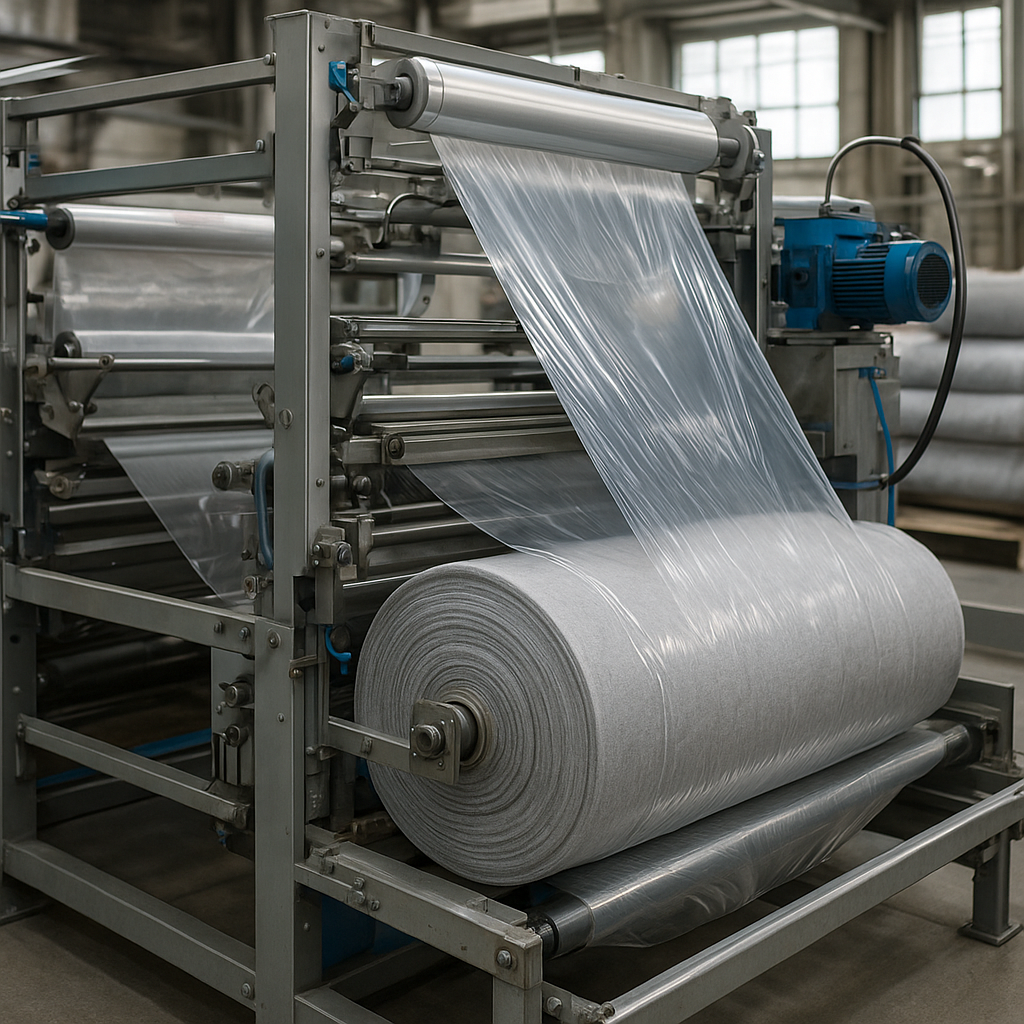 Przemysłowe maszyny do foliowania tkanin