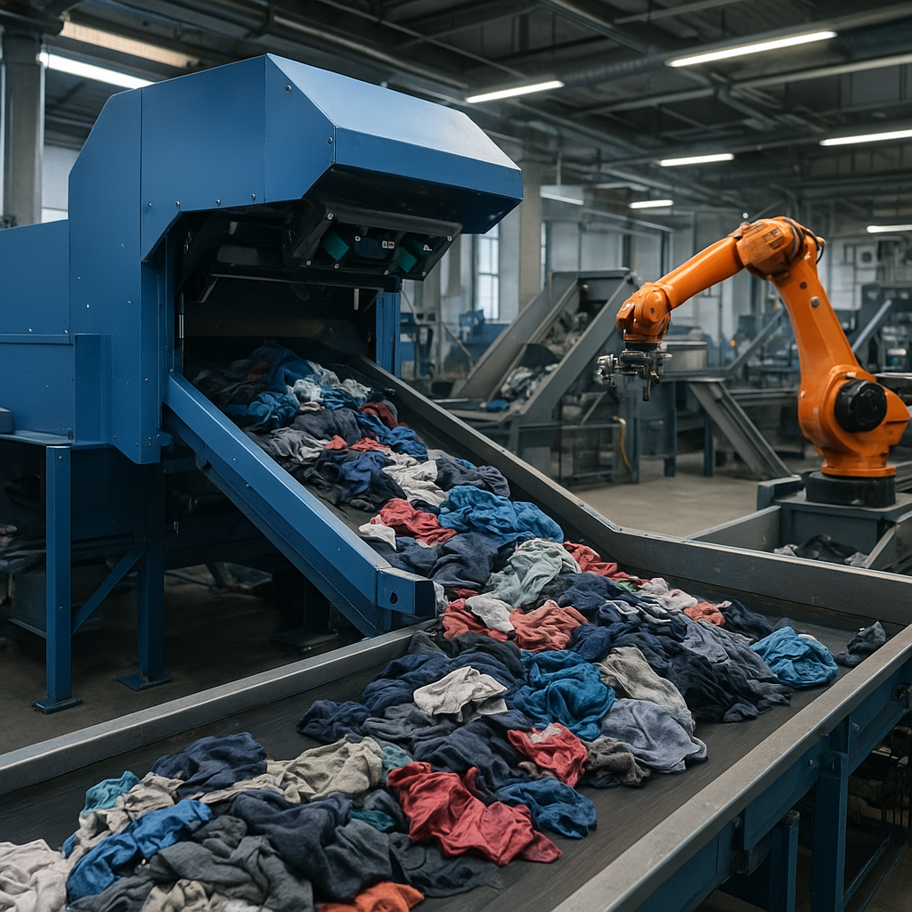 Automatyczne sortery tekstyliów w recyklingu