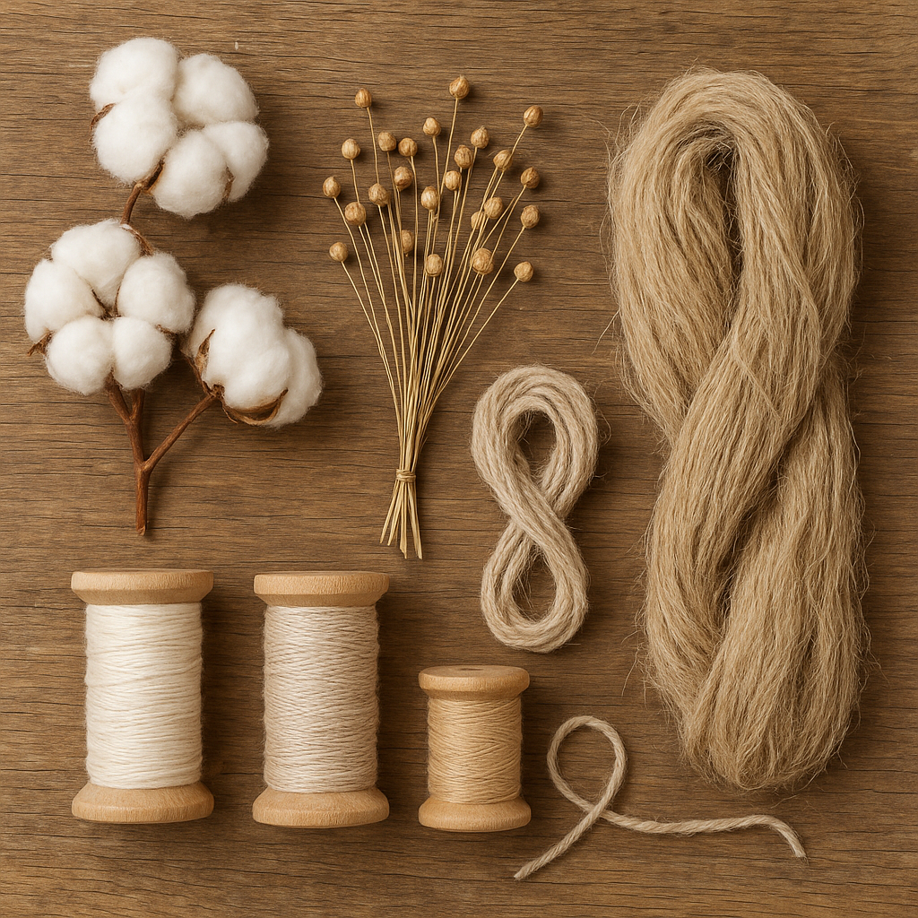 Surowce naturalne w produkcji włókien: bawełna, len, konopie