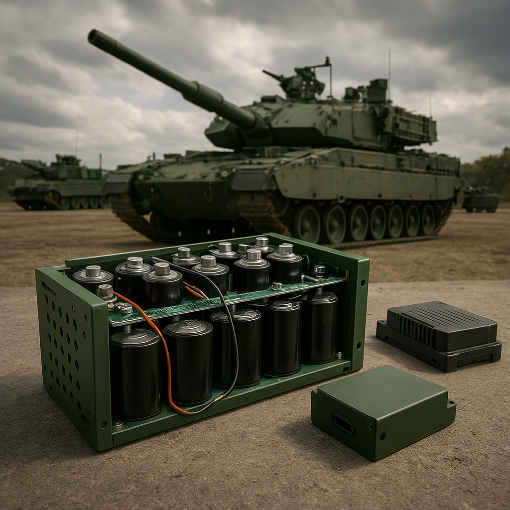 Energia zmagazynowana w superkondensatorach w sprzęcie bojowym
