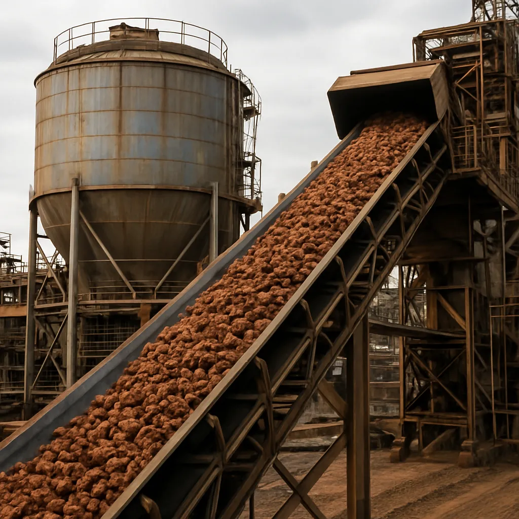 Zasobniki i podajniki rudy żelaza