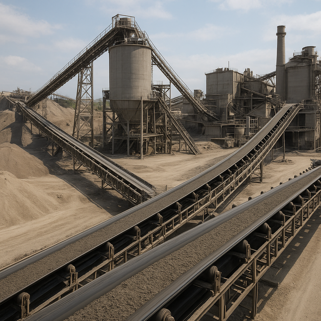 Rola przenośników taśmowych w transporcie materiałów w cementowniach