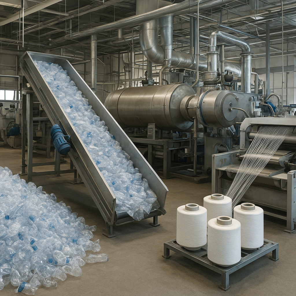 Linie technologiczne do recyklingu PET na włókna