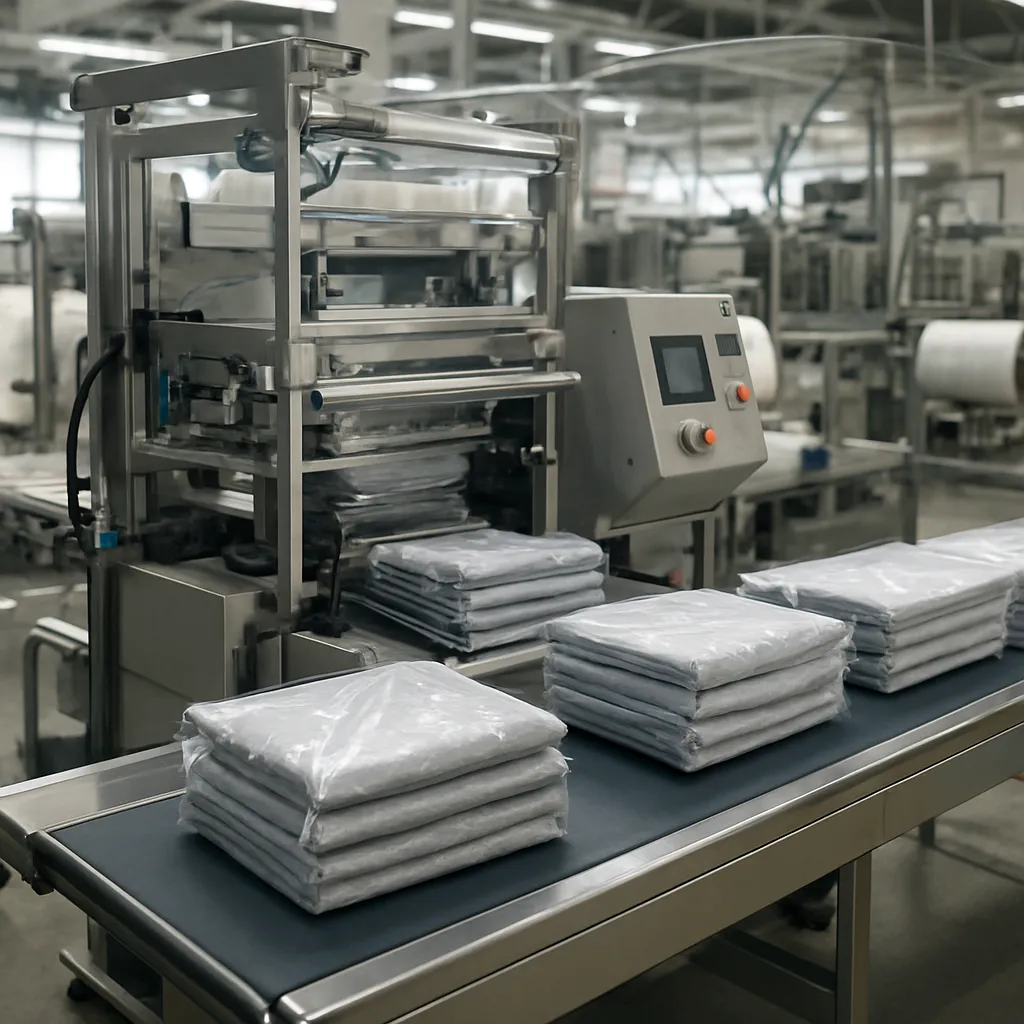 Maszyny do pakowania wyrobów tekstylnych