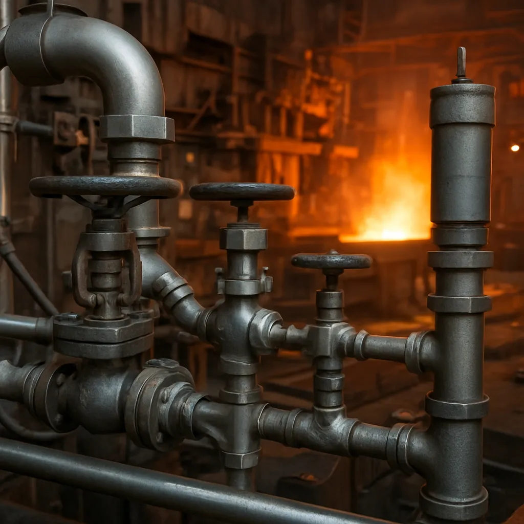 Zawory i układy hydrauliczne w hutnictwie