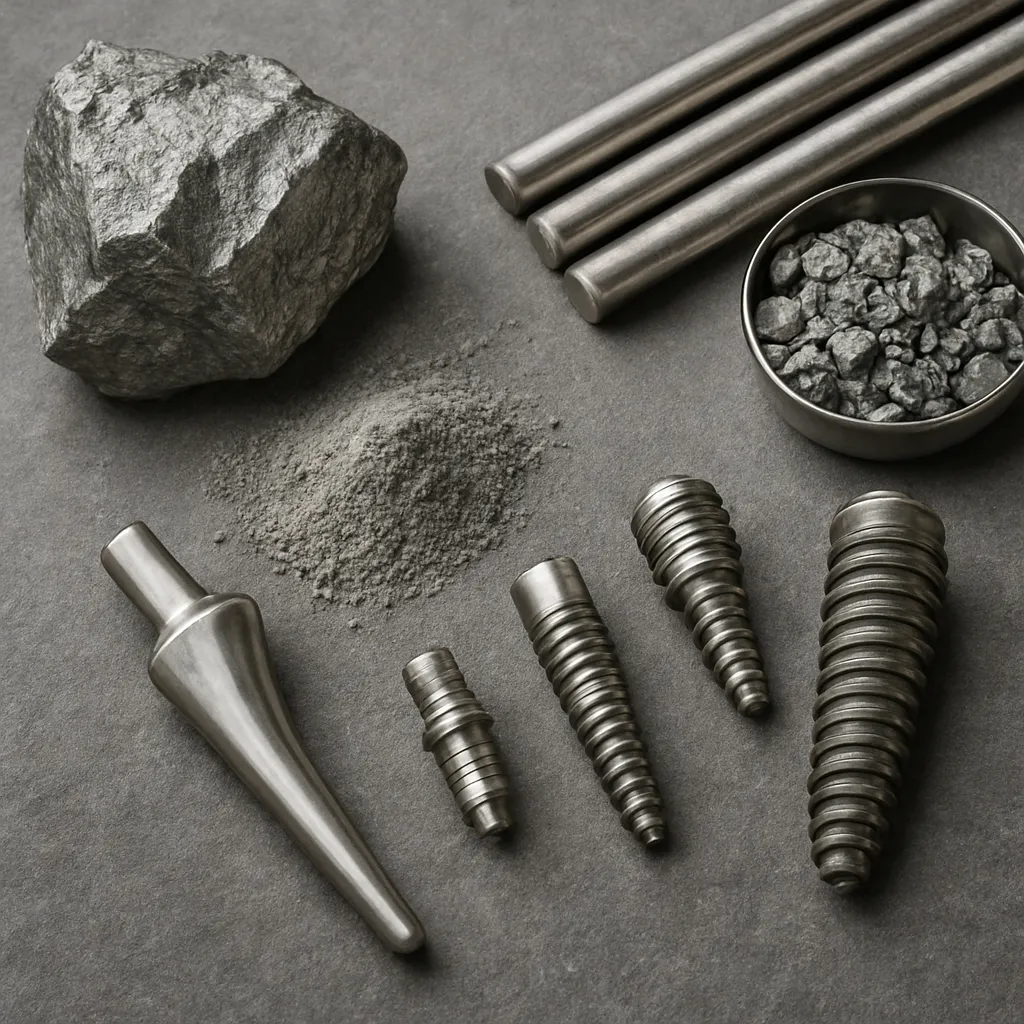 Źródła surowców do produkcji implantów tytanowych