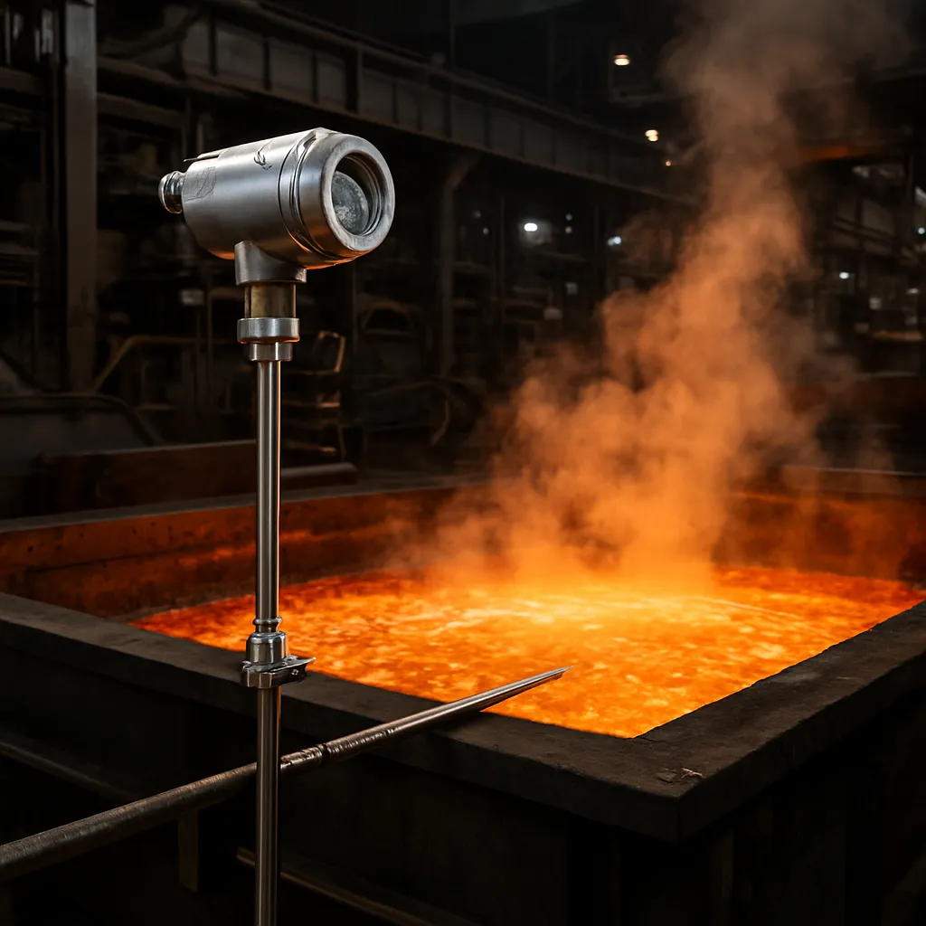 Systemy pomiaru temperatury ciekłej stali