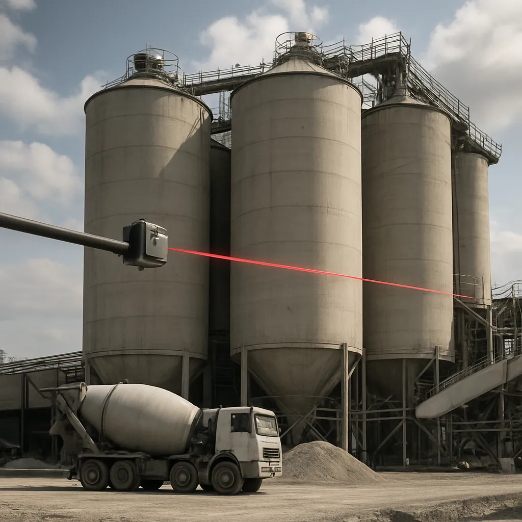 Zastosowanie laserowych czujników poziomu w silosach cementowych