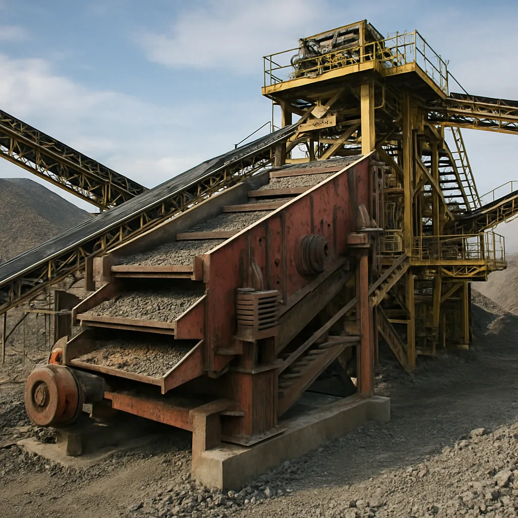 Układy przesiewania rud i dodatków