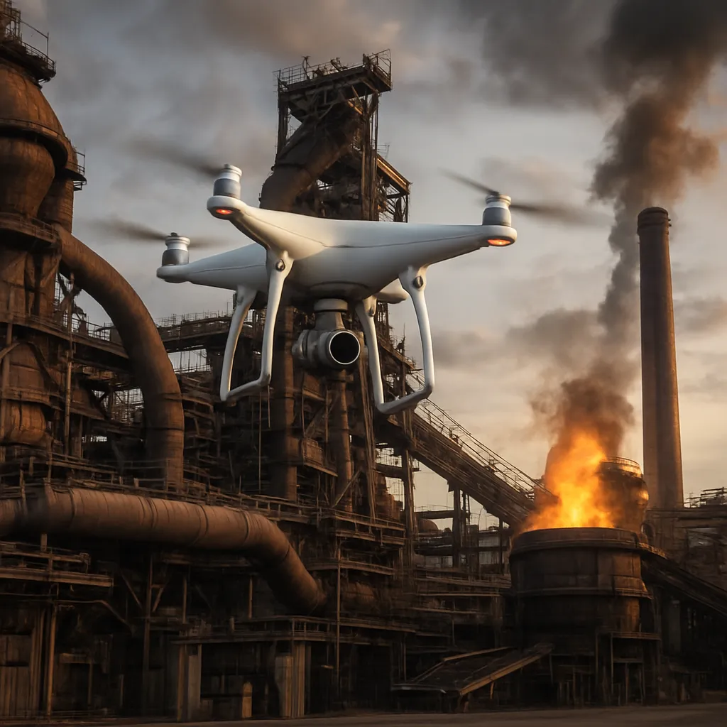 Zastosowanie dronów do inspekcji instalacji hutniczych