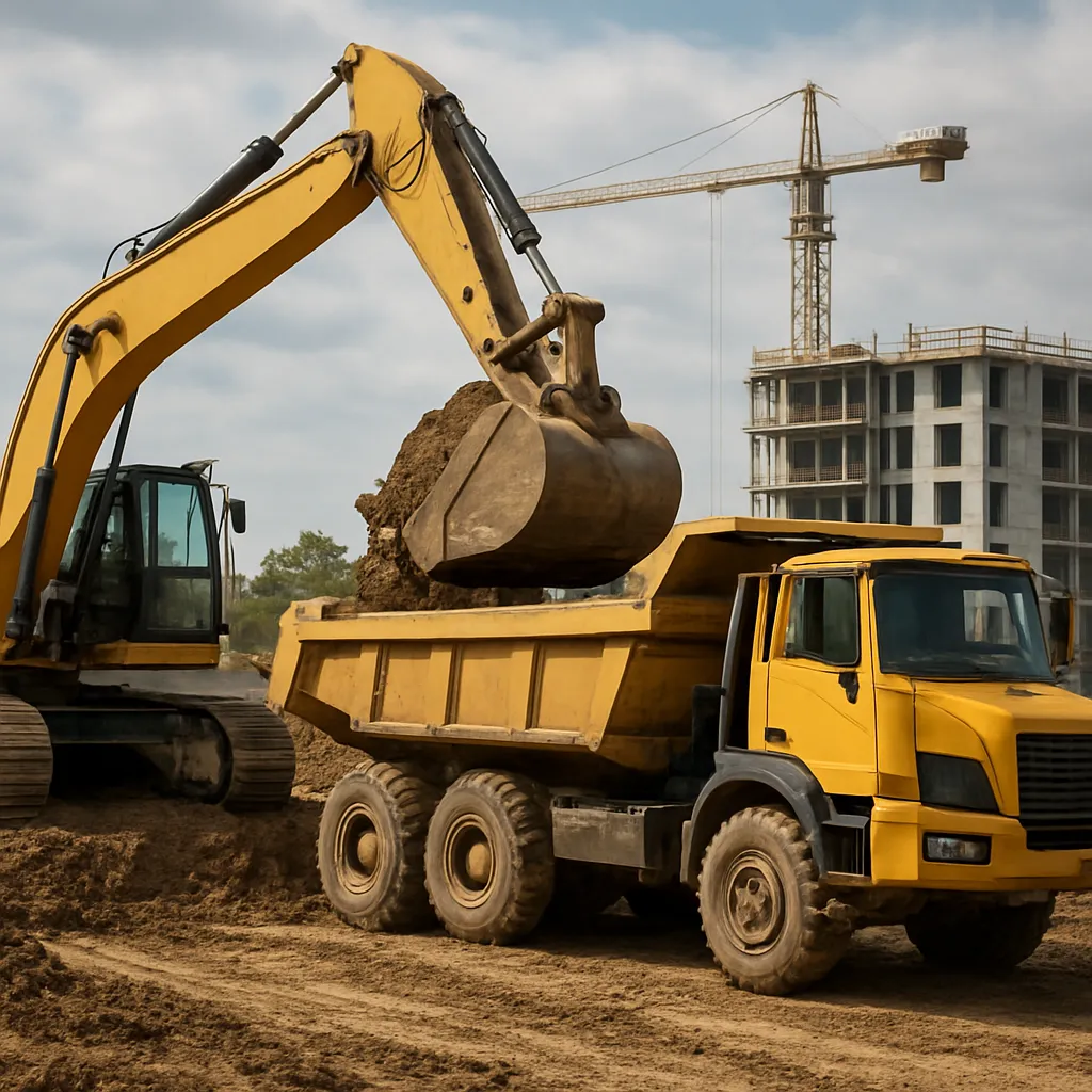 Transport ciężki w branży budowlanej