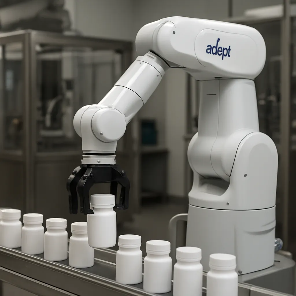 Adept Quattro i1200 – Adept – przemysł farmaceutyczny – robot