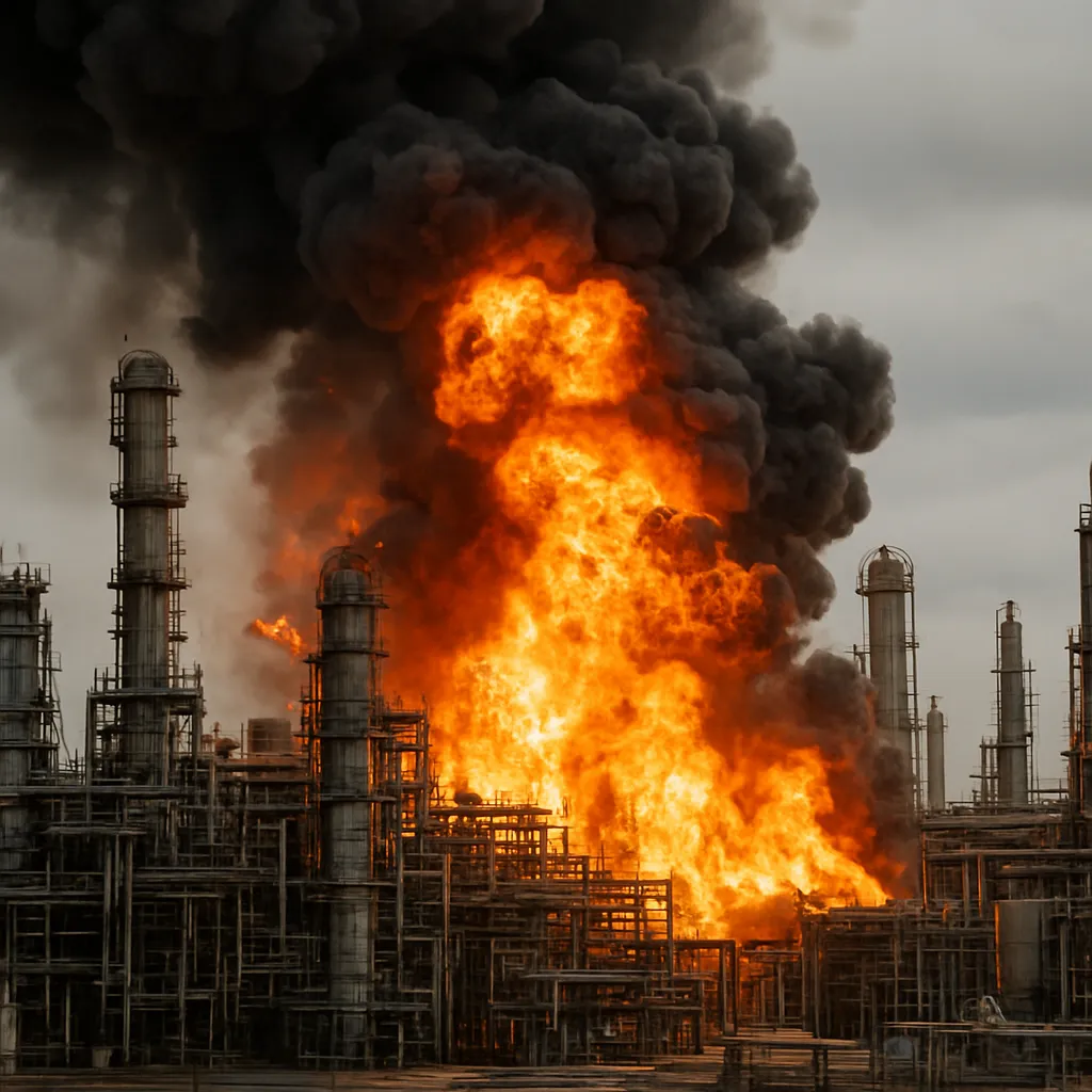 Pożary i eksplozje w zakładach petrochemicznych