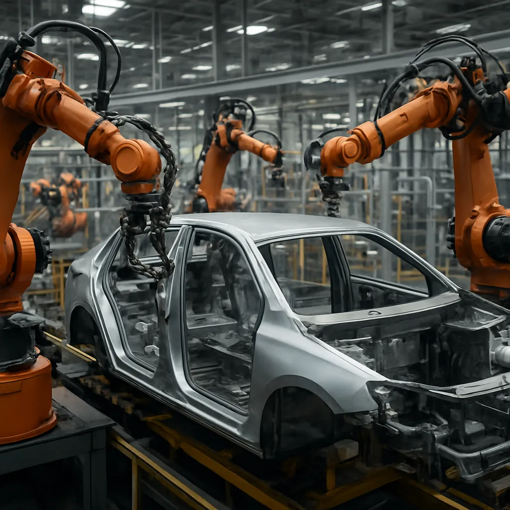 Największe fabryki robotów montażowych