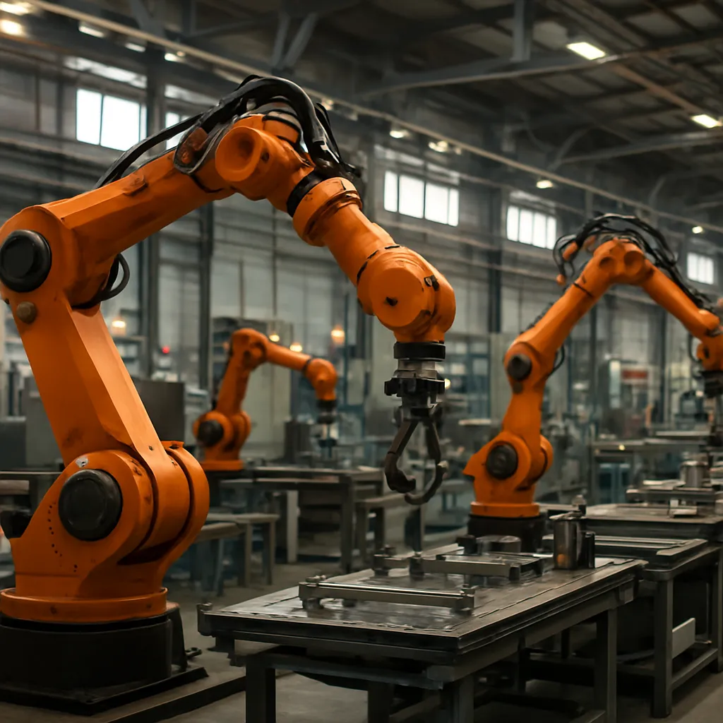 Roboty mobilne w halach produkcyjnych