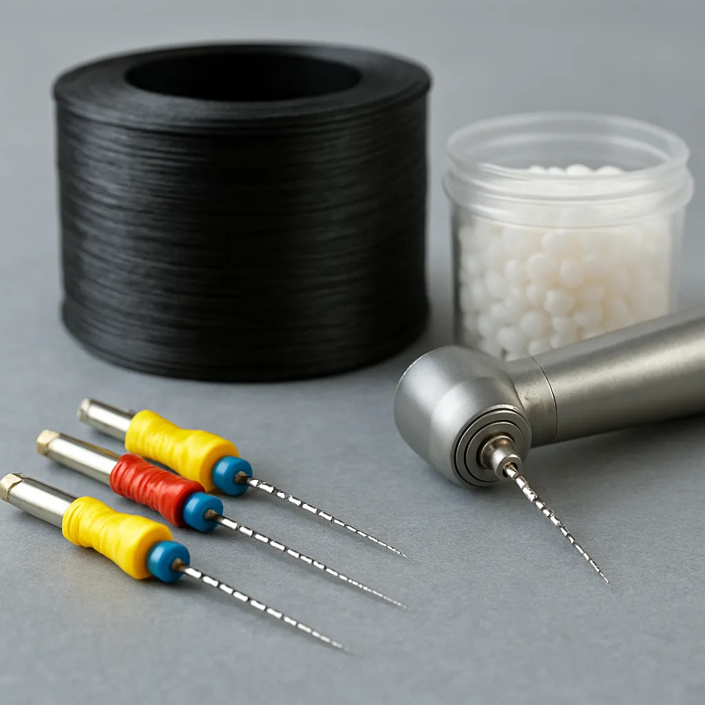 Materiały kompozytowe do produkcji narzędzi endodontycznych